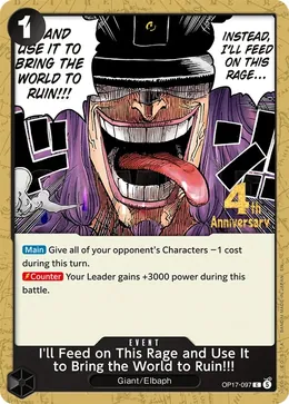 I'll Feed on This Rage and Use It to Bring the World to Ruin!!!