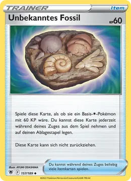 Unbekanntes Fossil