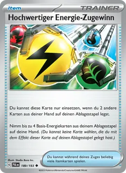 Hochwertiger Energie-Zugewinn