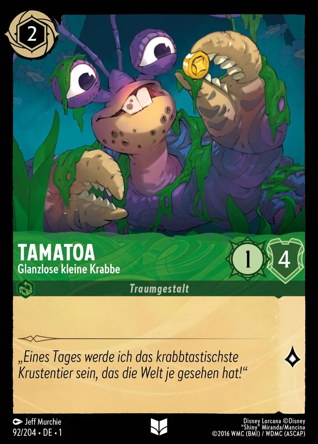 Tamatoa - Glanzlose kleine Krabbe