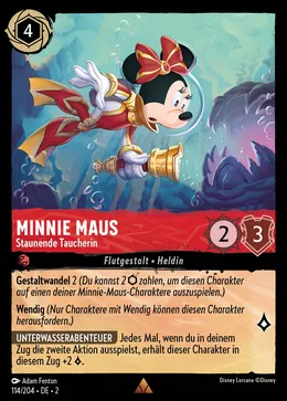 Minnie Maus - Staunende Taucherin