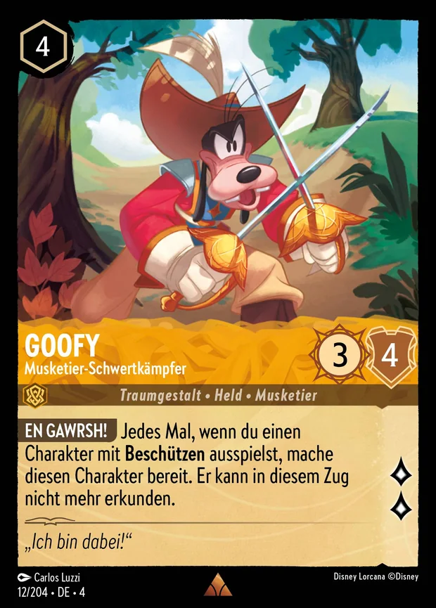 Goofy - Musketier-Schwertkämpfer