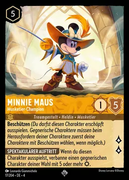 Minnie Maus - Musketier-Champion