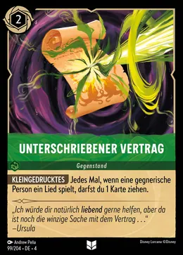 Unterschriebener Vertrag