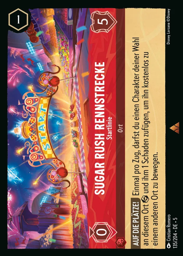 Sugar Rush Rennstrecke - Startlinie