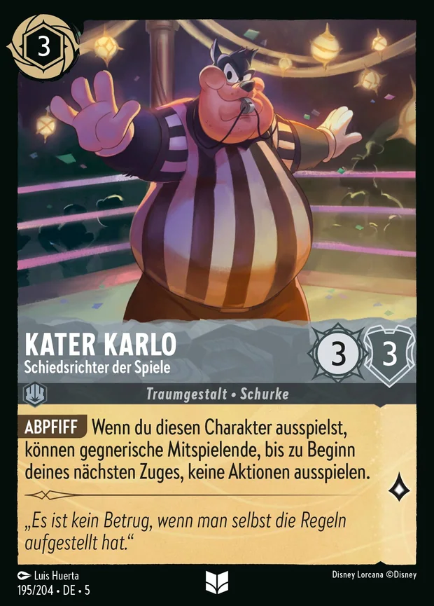 Kater Karlo - Schiedsrichter der Spiele