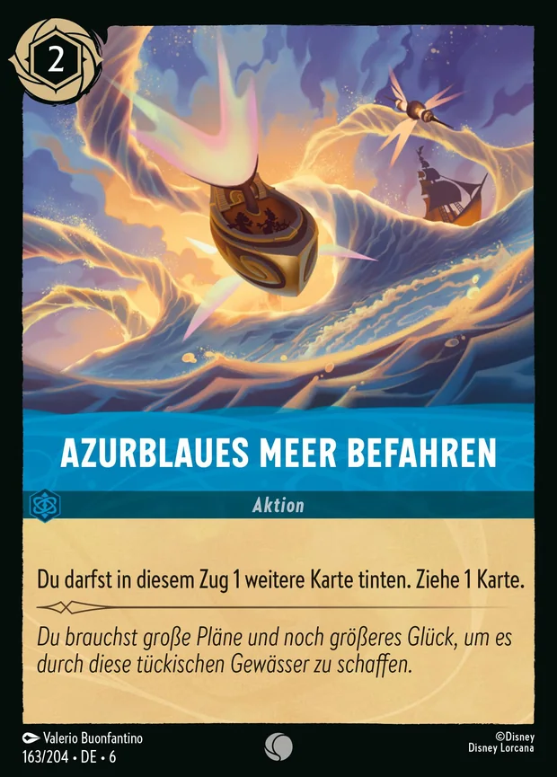 Azurblaues Meer befahren