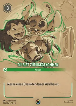 Du bist zurückgekommen