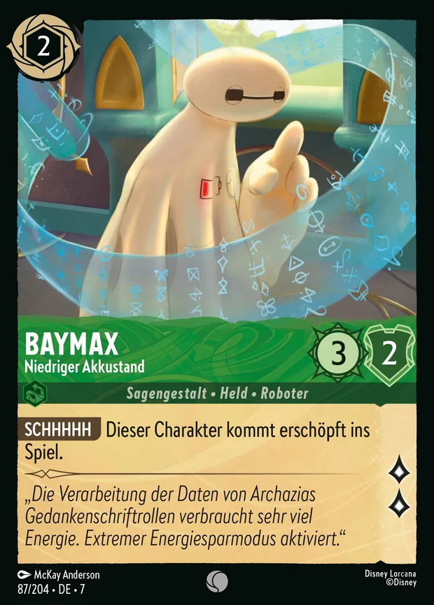 Baymax - Niedriger Akkustand
