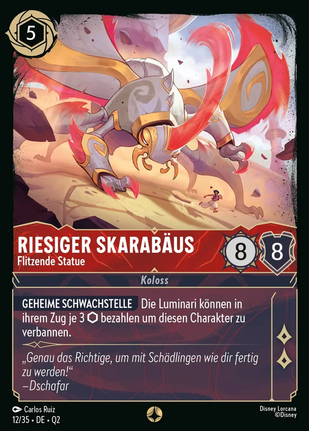 Riesiger Skarabäus - Flitzende Statue