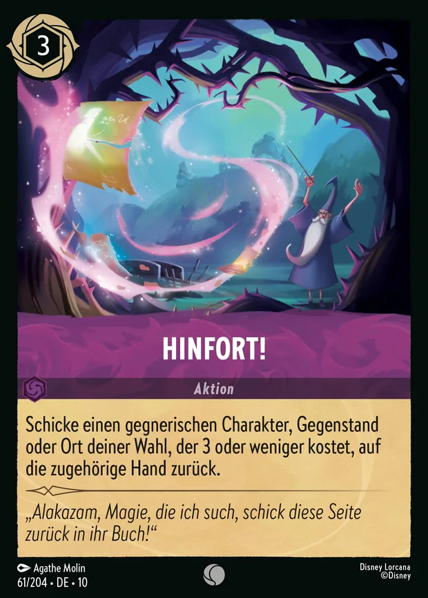 Hinfort!