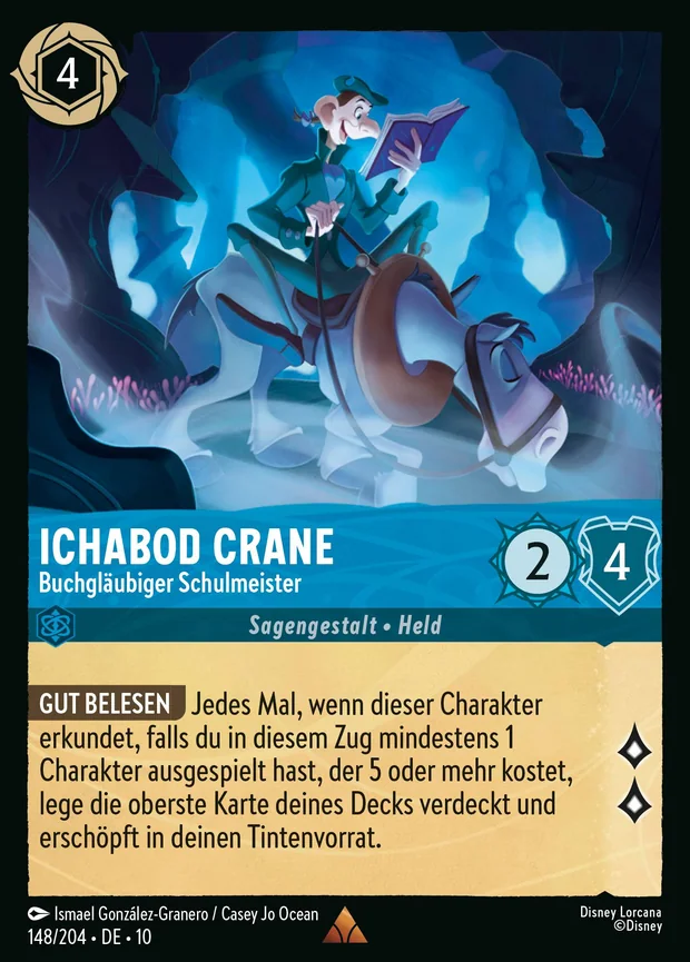 Ichabod Crane - Buchgläubiger Schulmeister