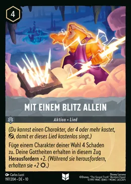 Mit einem Blitz allein