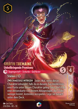 Gräfin Tremaine - Unheilbringende Prominenz