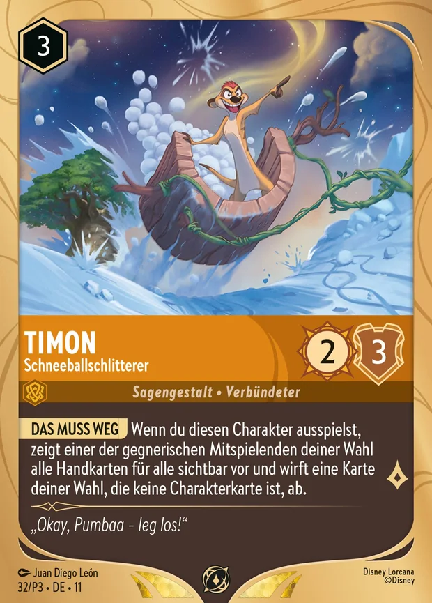 Timon - Schneeballschlitterer