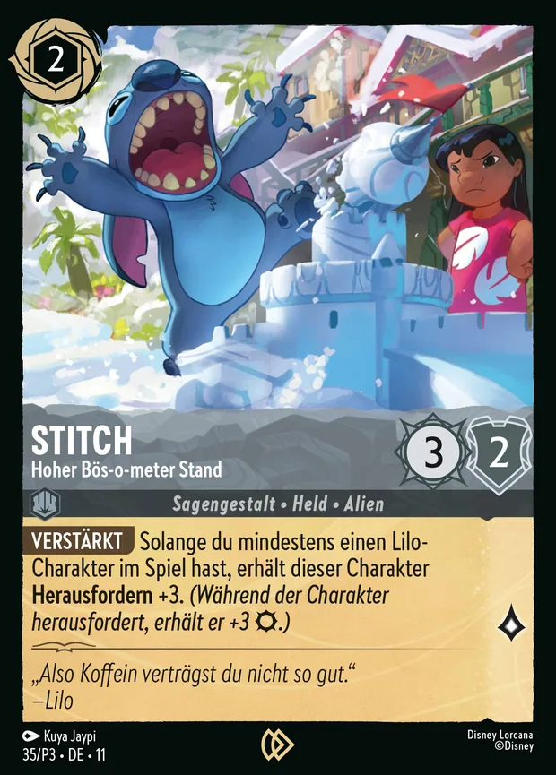 Stitch - Hoher Bös-o-meter Stand