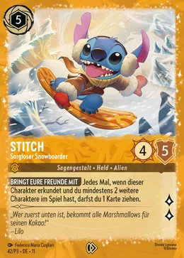 Stitch - Sorgloser Snowboarder